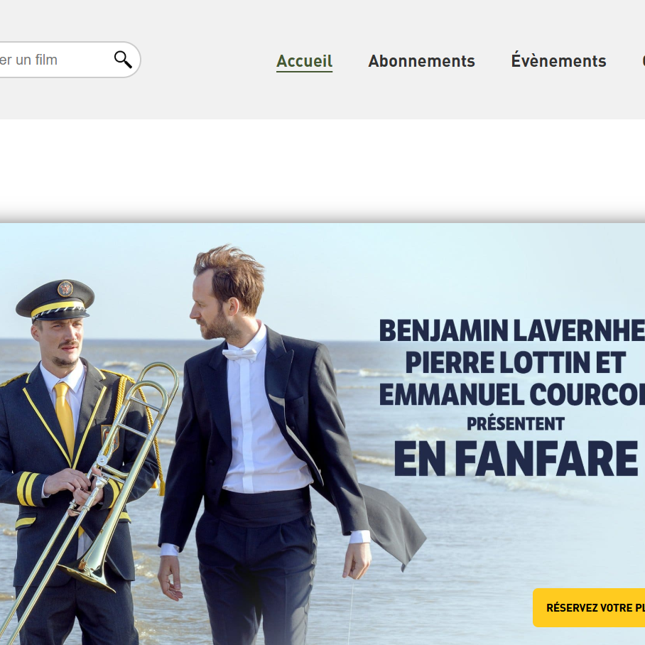 screenshot du site web